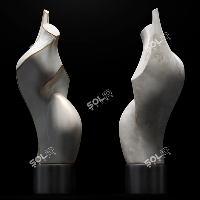 Elegant Pirouette: Italian Marble Sculpture 3D model image 2