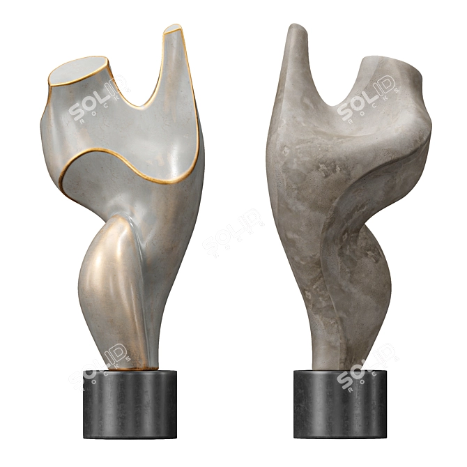 Elegant Pirouette: Italian Marble Sculpture 3D model image 6