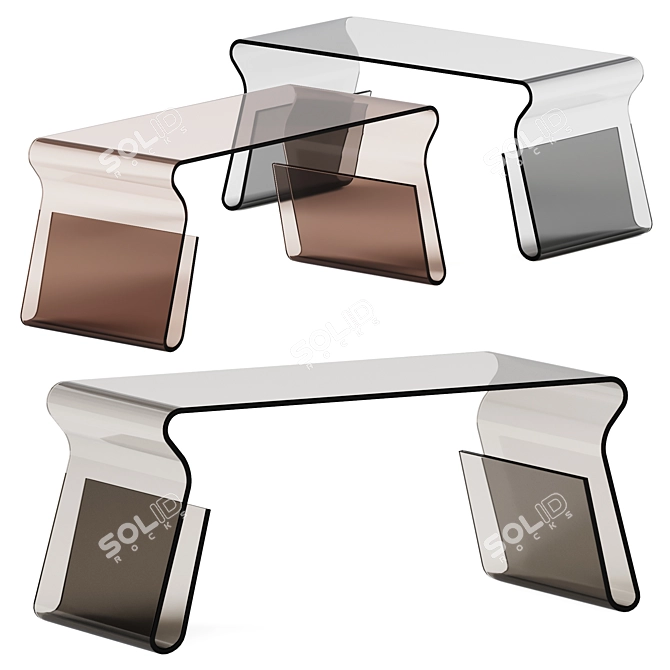 Magino Glass Coffee Table 3D model image 1