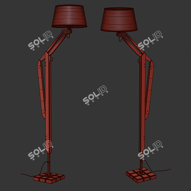 Dynamic Height-adjustable Floor Lamp 3D model image 5