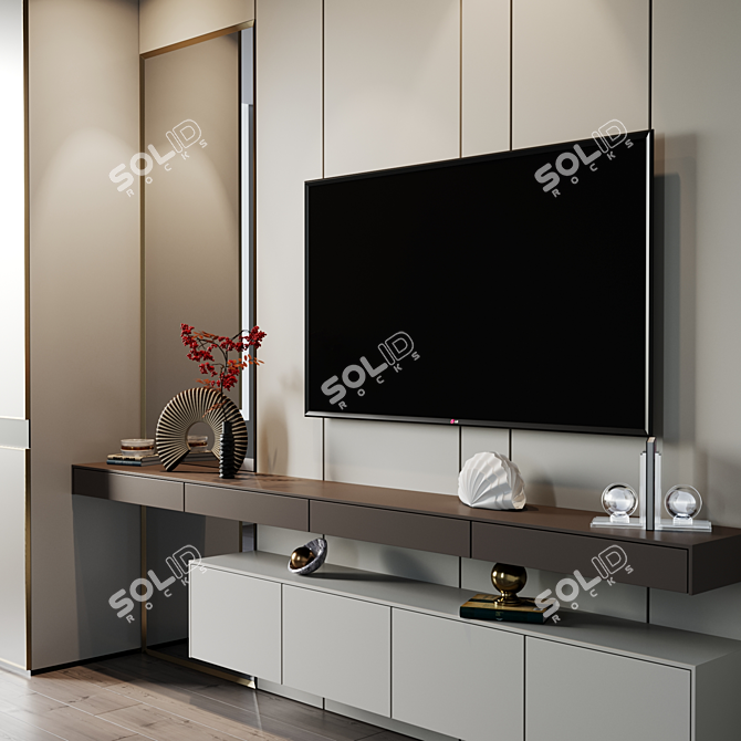 High-Quality TV Set with Compatibility 3D model image 2