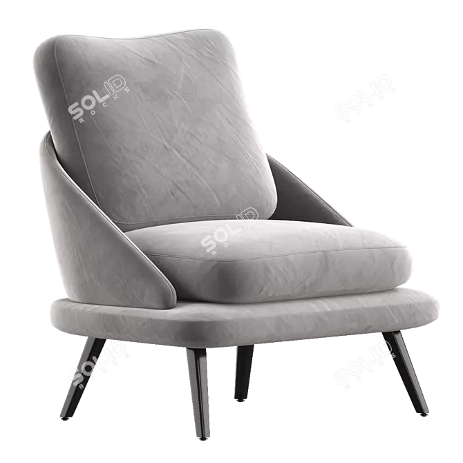 Elegant Lawson Armchair: Minotti 3D model image 1