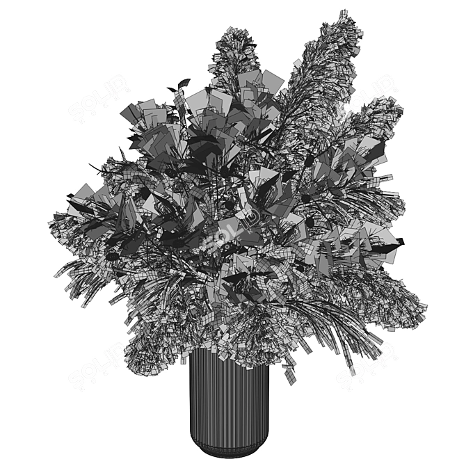 Preserved Garden: Dried Floral Assortment 3D model image 5