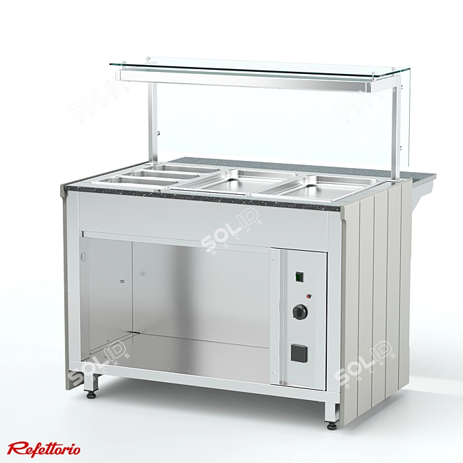 Refettorio RM2х Capital: Professional Food Warmer 3D model image 2