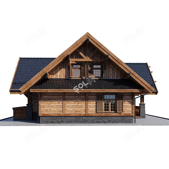 Rustic Country House 3D model image 10