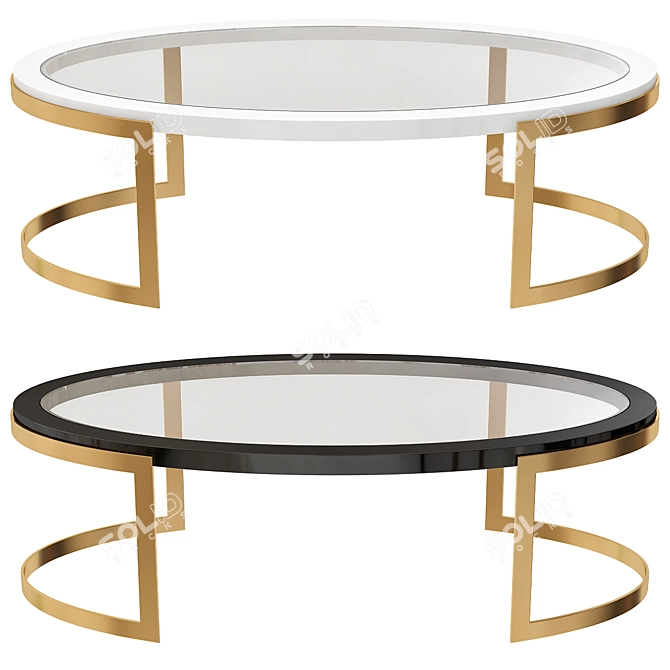 Sleek Soho Coffee Table 3D model image 1