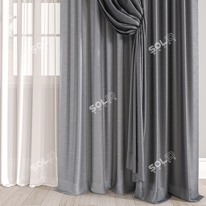 Versatile 3D Curtain Model 3D model image 5