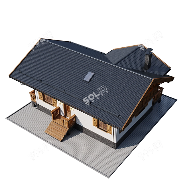 Rustic Dream Cottage 3D model image 5