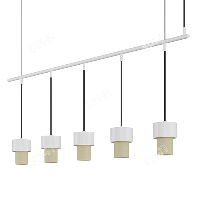 KAN LINEAL: Sleek and Stylish Hanging Lamp 3D model image 1