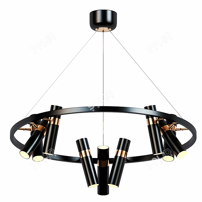 Modern Industrial Loft Pendant 3D model image 1