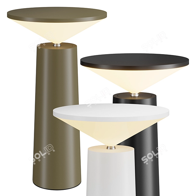 Portable LED Table Lamp 3D model image 1