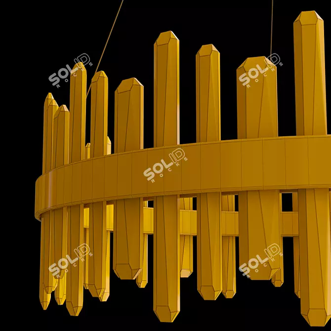 Elegant Carola Glass Pendant Lights 3D model image 2