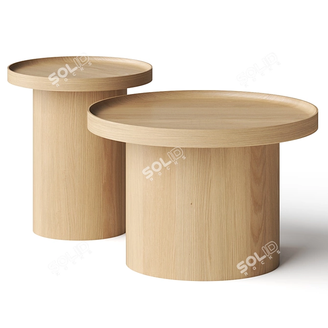 Montenot Coffee Side Table 3D model image 1