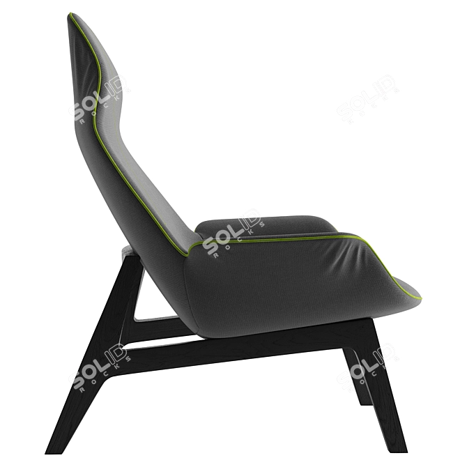 Ventura Lounge Chair: Stylish Comfort for Your Space 3D model image 2