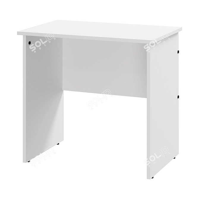 MARREN White Computer Desk 3D model image 1