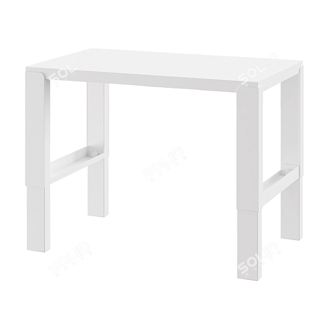 PÅHL POHL Desk: Sleek White Writing Desk 3D model image 1