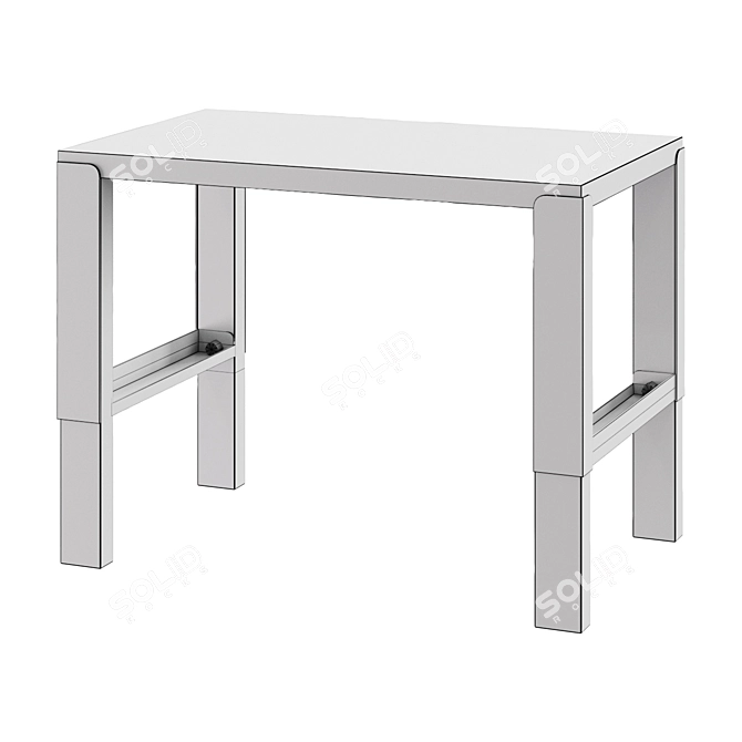 PÅHL POHL Desk: Sleek White Writing Desk 3D model image 2