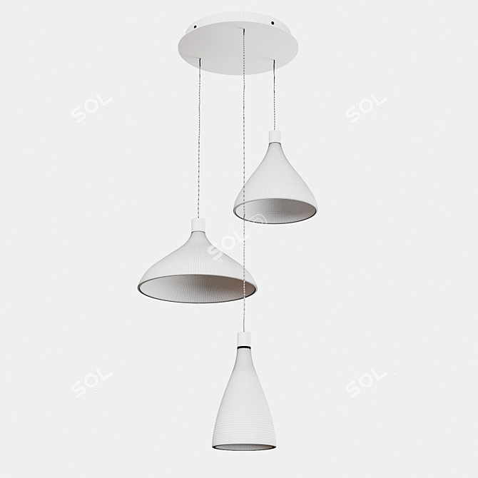 Elegant Swell Chandelier by Pablo Designs 3D model image 5