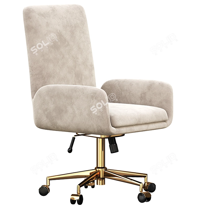 Modern MidMod Manager Chair 3D model image 1