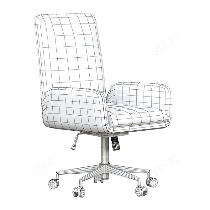 Modern MidMod Manager Chair 3D model image 6