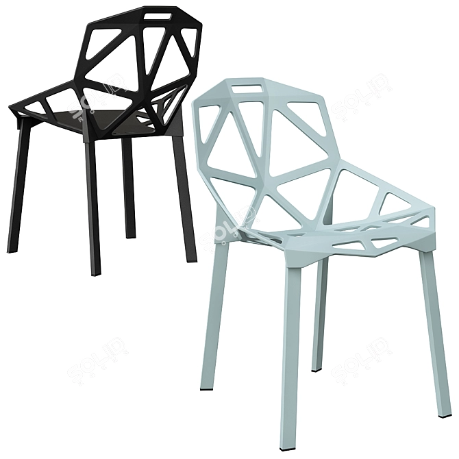 Scandinavian Style Dining Chair 3D model image 1