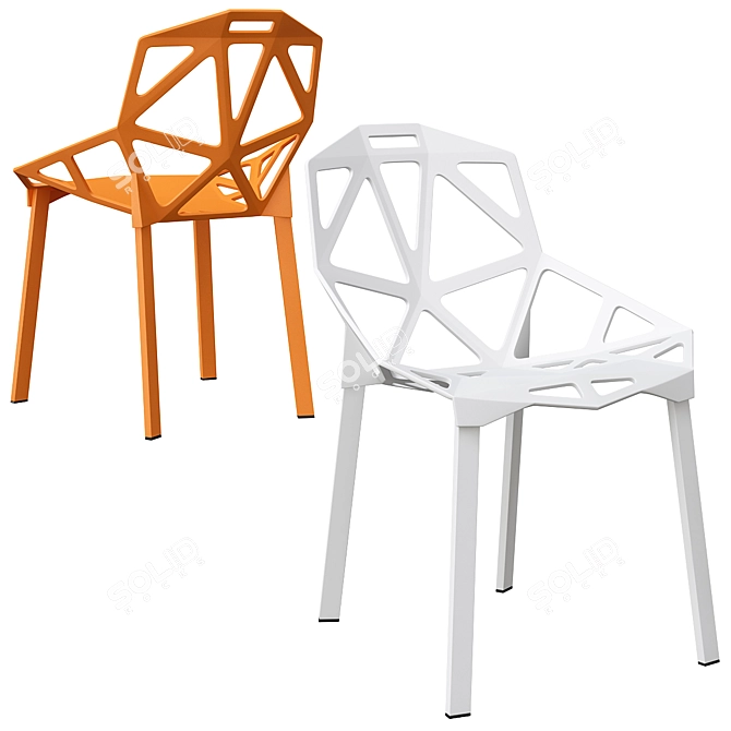 Scandinavian Style Dining Chair 3D model image 2