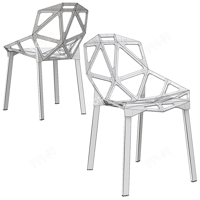 Scandinavian Style Dining Chair 3D model image 3