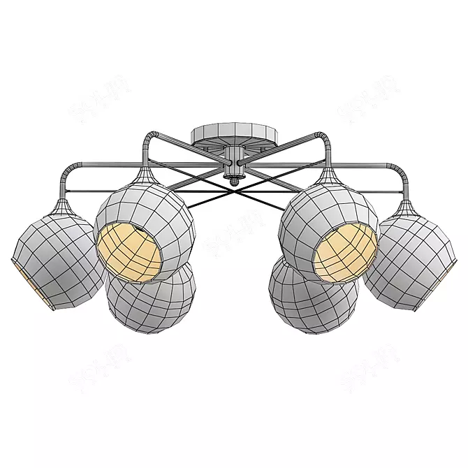 Elegant Miram Ceiling Chandelier 3D model image 2