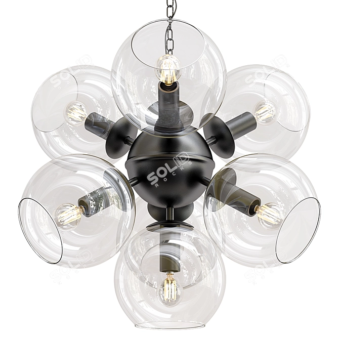 Elegant Schoppen Pendant Light 3D model image 1