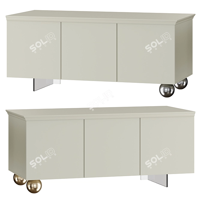 MOMENTI BOVARY Cabinet | Elegant Living Room Storage 3D model image 1