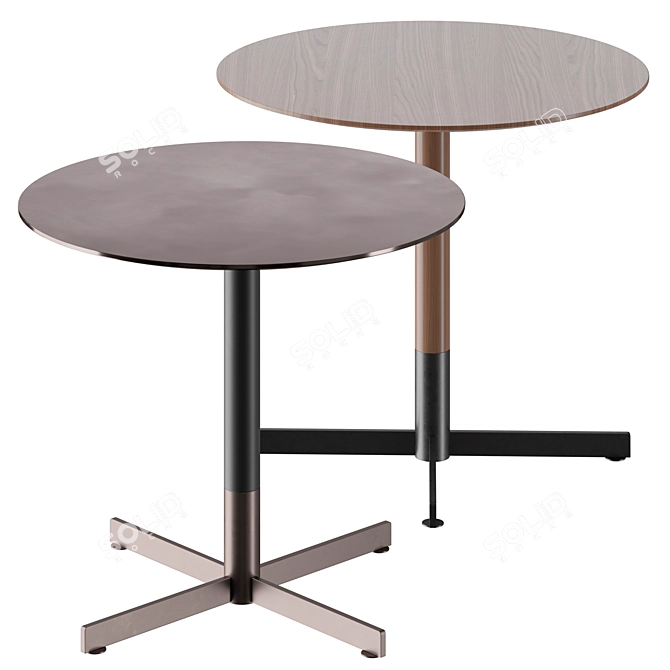 Modern Italian Bob Bistrot Table 3D model image 1