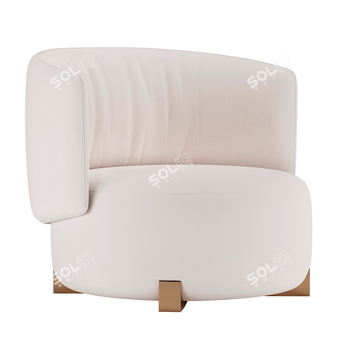 Vintage Jane Armchair - Timeless Elegance 3D model image 3