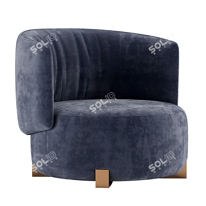 Vintage Jane Armchair - Timeless Elegance 3D model image 4