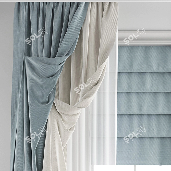 Polygonal Model Curtain Kit 3D model image 7