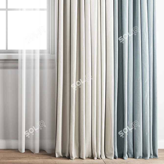 Polygonal Model Curtain Kit 3D model image 8