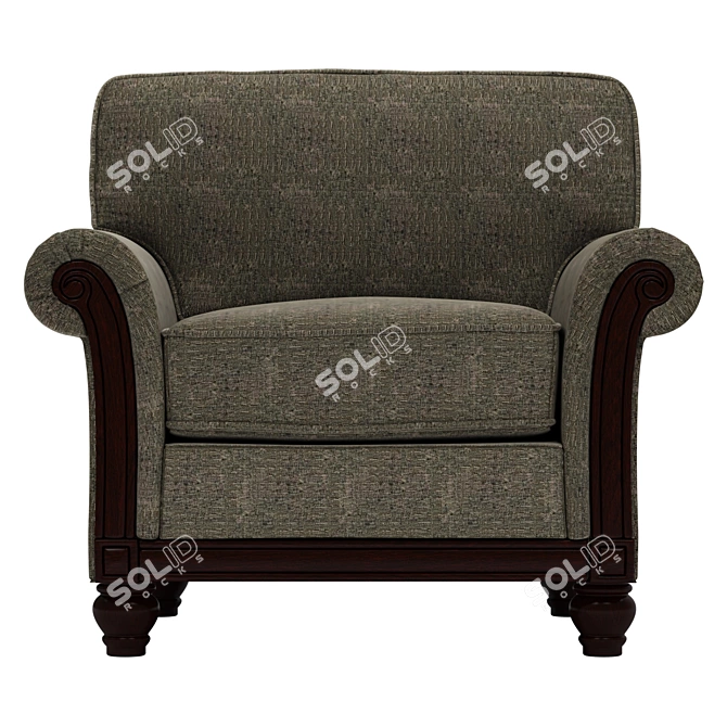 Blackwood Armchair: Elegant, Comfortable, and Stylish 3D model image 2
