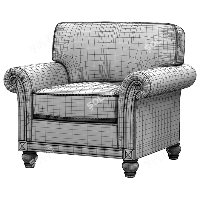 Blackwood Armchair: Elegant, Comfortable, and Stylish 3D model image 6