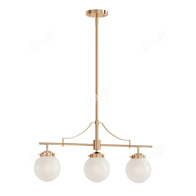 Modern Gold Globe Pendant Light 3D model image 1