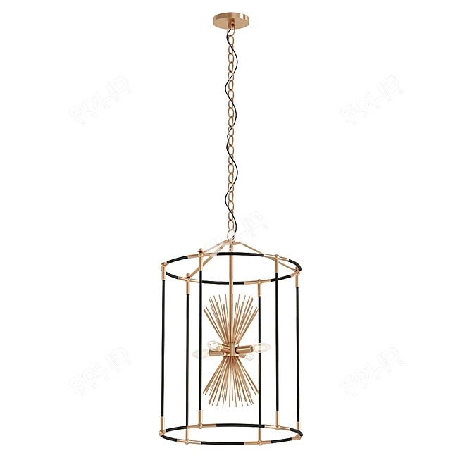 LNC Home Modern Cylinder Lantern 3D model image 1