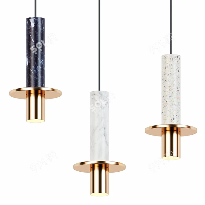 Versatile Screw Pendant Light 3D model image 1