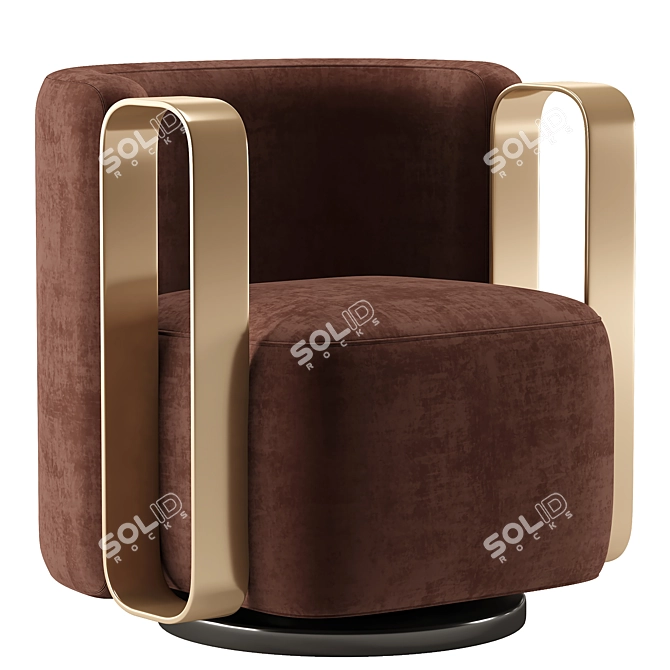 Elegant Kelly Bracelet Armchair: Perfect Blend of Style and Comfort 3D model image 1