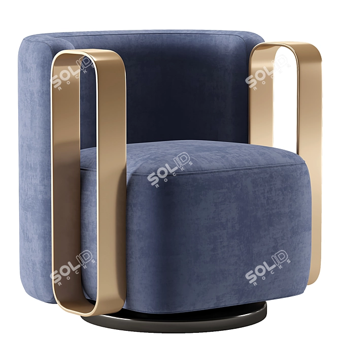 Elegant Kelly Bracelet Armchair: Perfect Blend of Style and Comfort 3D model image 2