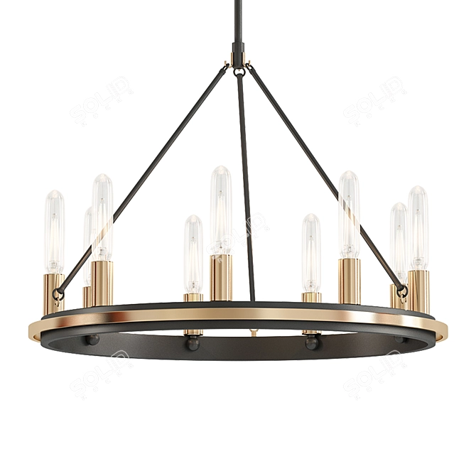 Chambers Pendant | Elegant 9-Light Chandelier 3D model image 1