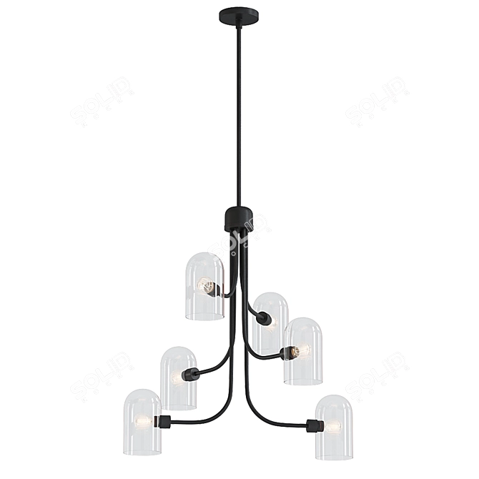 Elegant Cupola Chandelier 3D model image 1