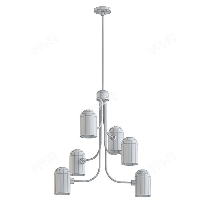 Elegant Cupola Chandelier 3D model image 2