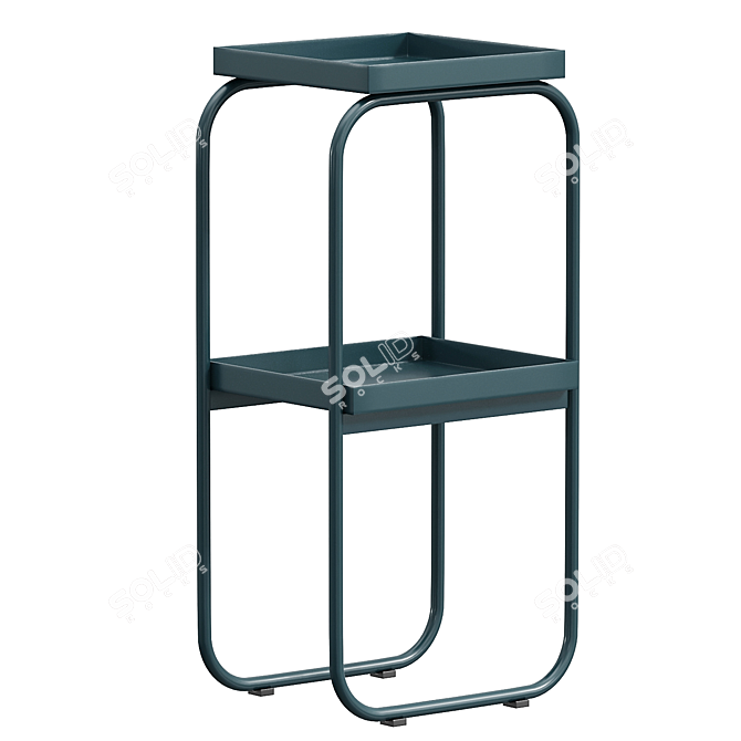 HÜBSCH Metal Side Table: Sleek Style 3D model image 1