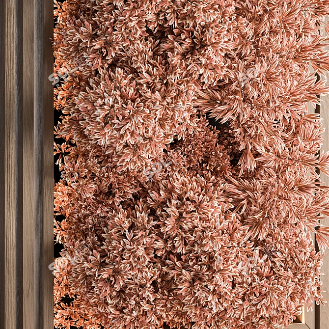 Pink Metal Frame Vertical Garden 3D model image 3