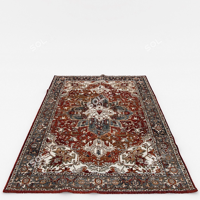 Versatile 6-Piece Rug Set 3D model image 6