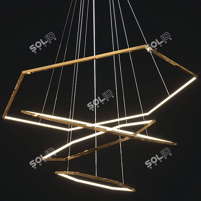 Elegant Vesanto Pendant Lamp 3D model image 1