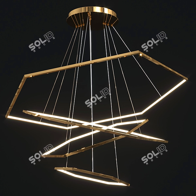 Elegant Vesanto Pendant Lamp 3D model image 2